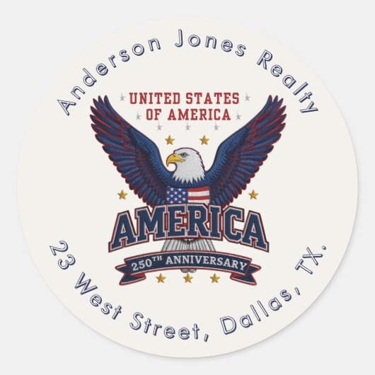 Company Patriotic Stickers Custom Branding ラウンドシール (正面)