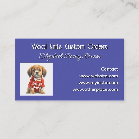 Company Photo Template Purple  名刺 (正面)