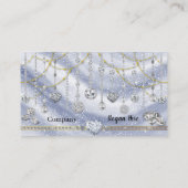 Company Silver Gold Elegant Sparkle Diamond 名刺 (裏面)