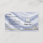 Company Silver Gold Elegant Sparkle Diamond 名刺 (正面)