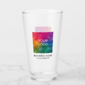 Company Small Businessロゴはこちらテンプレートビール タンブラーグラス (裏面)