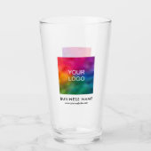 Company Small Businessロゴはこちらテンプレートビール タンブラーグラス (正面)