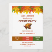 Company Thanksgiving Office Party Invitation 招待状 (正面/裏面)