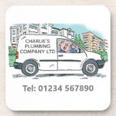 Company Vanに名前を付けたスモールビジネス コースター (正面)