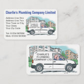 Company Vanに名前を付けたスモールビジネス 名刺 (正面/裏面)