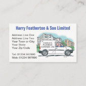 Company Vanに名前を付けたスモールビジネス 名刺 (正面)