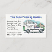 Company VanのPlumbingサービス 名刺 (正面)