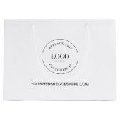 Company website & Logo Custom Business  ラージペーパーバッグ (正面)