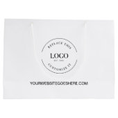 Company website & Logo Custom Business  ラージペーパーバッグ (裏面)