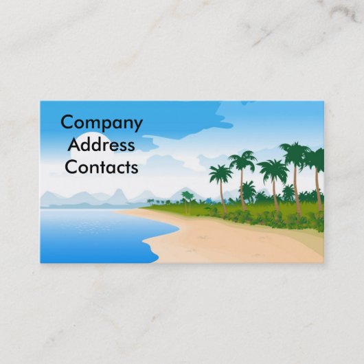 、CompanyAddressContacts beach_day 名刺 (正面)