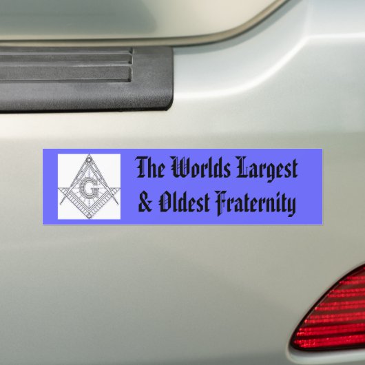 compas、最も大きい世界及び最も古い男子学生の社交クラブ バンパーステッカー (車上)