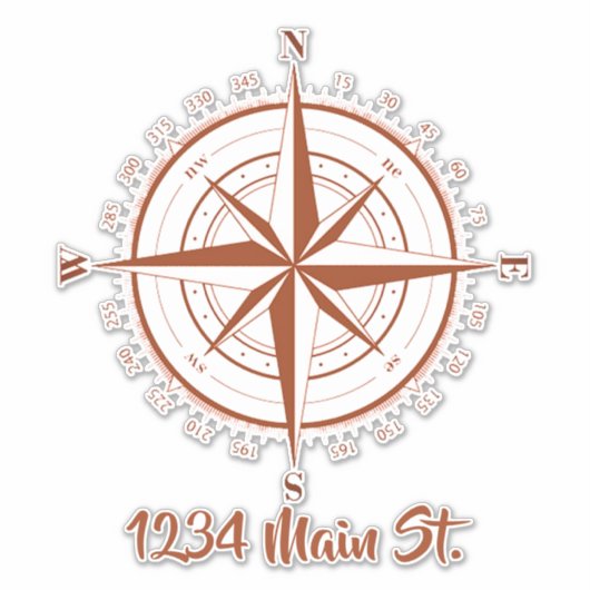 Compassメールボックスのシール シール (正面)