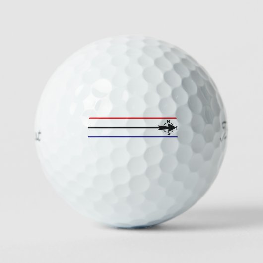 Compass Alignment Line Titleist Pro V1 ゴルフボール (正面)