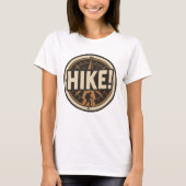 Compass and Hiker Badge Design Tシャツ (正面)