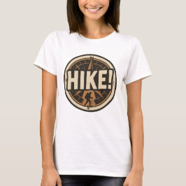 Compass and Hiker Badge Design Tシャツ