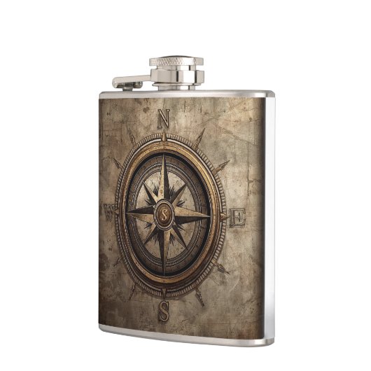  Compass designed flask フラスク (左)
