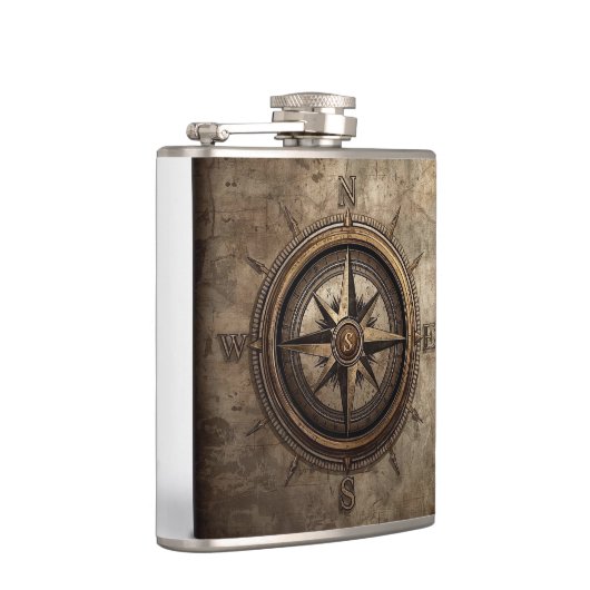  Compass designed flask フラスク (右)