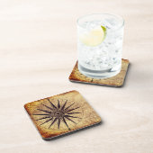 Compass Discovery Age Worldマップヴィンテージ コースター (右側)