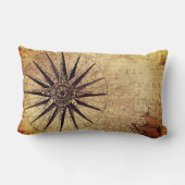 Compass Discovery Age Worldマップヴィンテージ ランバークッション (裏面)