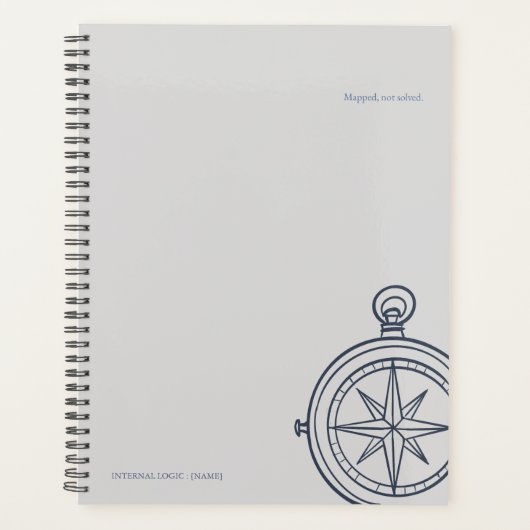 Compass Hard Cover Planner- Midnight Cartographer  プランナー手帳 (正面)