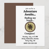 Compass Instrument Funny Adventure Awaits  招待状 (正面/裏面)