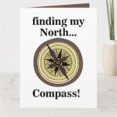 Compass Instrument Navigation Direction Funny カード (正面)