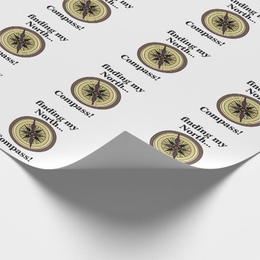 Compass Instrument Navigation Direction Funny ラッピングペーパー (角)