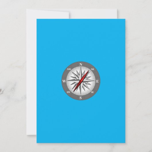 Compass Invitations | 冒険的な結婚式の旅 招待状 (正面)