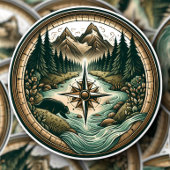 Compass Lake Vinyl Sticker | Die-Cut Sticker シール