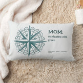 Compass Rose Mom Quote Nautical Heritage ランバークッション (ブランケット)