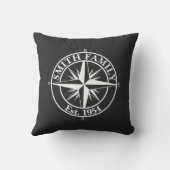 Compass star monogram personalizableエンブレム クッション (裏面)
