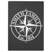 Compass star monogram personalizableエンブレム クリップボード (裏面)
