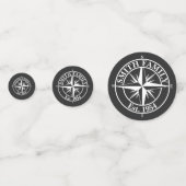 Compass star monogram personalizableエンブレム コンフェッティ (正面)