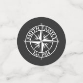 Compass star monogram personalizableエンブレム コンフェッティ (スモール正面)