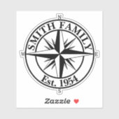 Compass star monogram personalizableエンブレム シール (シート)