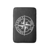 Compass star monogram personalizableエンブレム バスマット (正面縦)