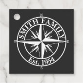 Compass star monogram personalizableエンブレム フェイバータグ (正面)