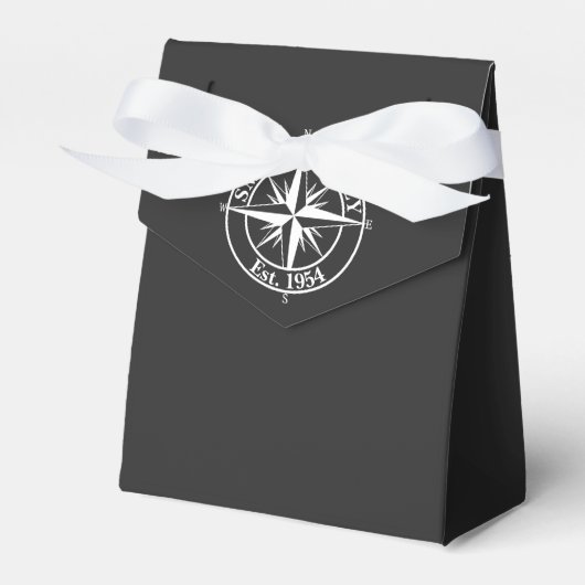 Compass star monogram personalizableエンブレム フェイバーボックス (正面サイド)