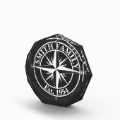 Compass star monogram personalizableエンブレム フォトブロック (右)