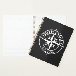Compass star monogram personalizableエンブレム プランナー手帳