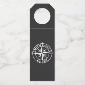 Compass star monogram personalizableエンブレム ボトルネックタグ (裏面)