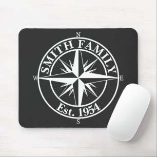 Compass star monogram personalizableエンブレム マウスパッド