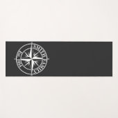 Compass star monogram personalizableエンブレム ヨガマット (正面(横))