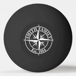 Compass star monogram personalizableエンブレム 卓球ボール