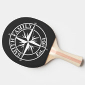 Compass star monogram personalizableエンブレム 卓球ラケット (横)