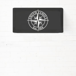 Compass star monogram personalizableエンブレム 横断幕