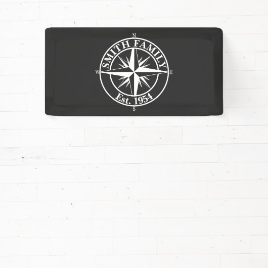 Compass star monogram personalizableエンブレム 横断幕 (インサイチュ)
