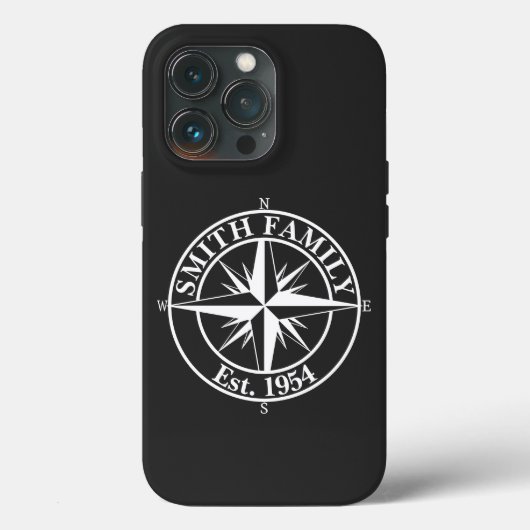 Compass star monogram personalizableエンブレム Case-Mate iPhoneケース (裏面)