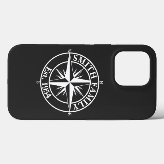 Compass star monogram personalizableエンブレム Case-Mate iPhoneケース (裏面 (横))