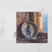 COMPASS TIME 5.25 x 5.25 card 招待状 (正面/裏面)